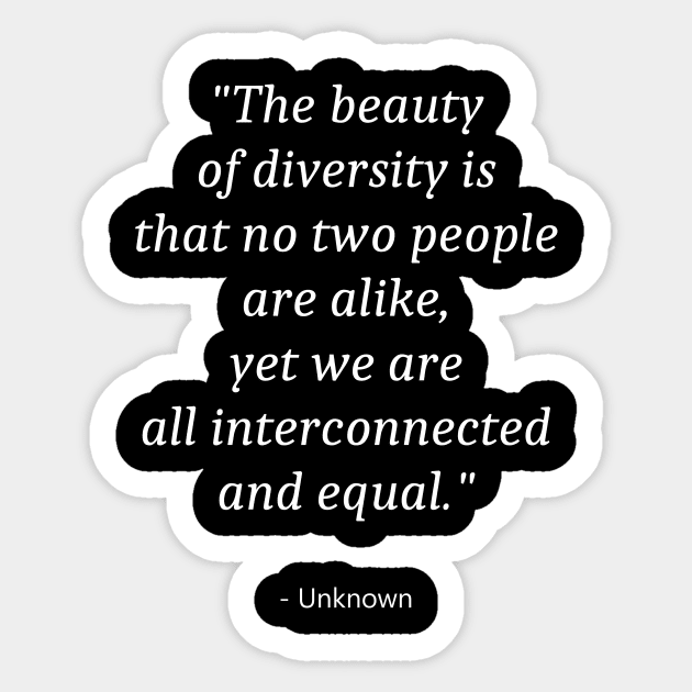 Quote About Zero Discrimination Day Sticker by Fandie